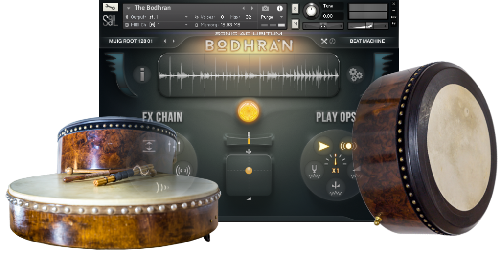 The Bodhran software instrument and drums